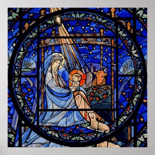 ステンドグラススタイル出生 ポスター (正面)