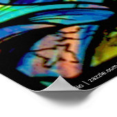 ステンドグラススタイル出生 ポスター (角)