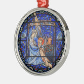 ステンドグラススタイル出生 メタルオーナメント (左)
