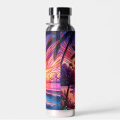 ステンドグラススタイル熱帯ビーチ ウォーターボトル (右面)