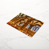 ステンドグラスストラスブール大聖堂 箔シーズンポストカード (回転した状態)