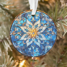 ステンドグラススノーフレーククロースクリスマスオーナメント オーナメント