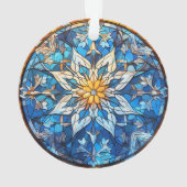 ステンドグラススノーフレーククロースクリスマスオーナメント オーナメント (裏面)