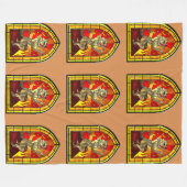 ステンドグラスゼニトール フリースブランケット (正面(横))