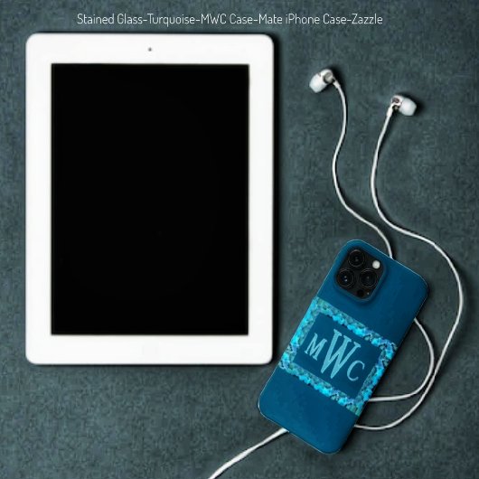 ステンドグラスターコイズ-MWC Case-Mate iPhoneケース