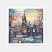 ステンドグラスチャーチ紙ナプキンス スタンダードカクテルナプキン (正面)