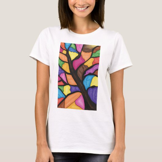 ステンドグラスツリーアート Tシャツ (正面)