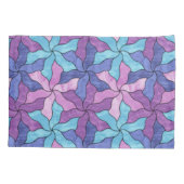 ステンドグラステッセレーションされた花 枕カバー (裏面)