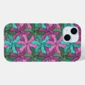 ステンドグラステッセレーションされた花 Case-Mate iPhoneケース (裏面 (横))