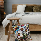 ステンドグラスデイジー クッション