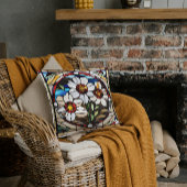 ステンドグラスデイジー クッション