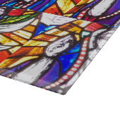 ステンドグラスデザインと宗教姿。 カッティングボード (角)