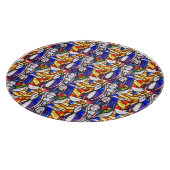 ステンドグラスデザインと宗教姿。 カッティングボード (角)