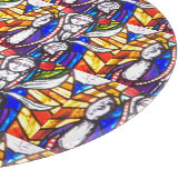 ステンドグラスデザインと宗教姿。 カッティングボード (角)