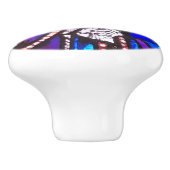 ステンドグラスデザインと宗教姿。 セラミックノブ (側面)