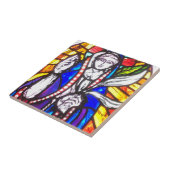 ステンドグラスデザインと宗教姿。 タイル (側面)