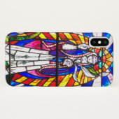 ステンドグラスデザインと宗教姿。 Case-Mate iPhoneケース (裏面(横))