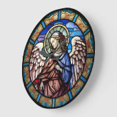 ステンドグラスデザイン時計 ラージ壁時計 (傾斜)