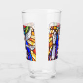 ステンドグラスデザイン飲用ガラス タンブラーグラス (左)