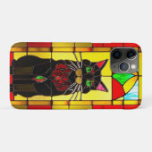 ステンドグラスデザイン 猫 Case-Mate iPhoneケース (裏面(横))