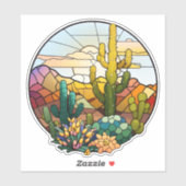 ステンドグラスデザートカーデカール シール (シート)