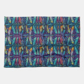 ステンドグラストンフライデザイン キッチンタオル (横)