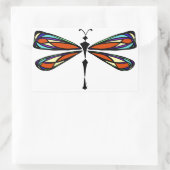 ステンドグラストンフライ長方形ステッカー 長方形シール (バッグ)