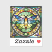 ステンドグラストンボ シール (シート)