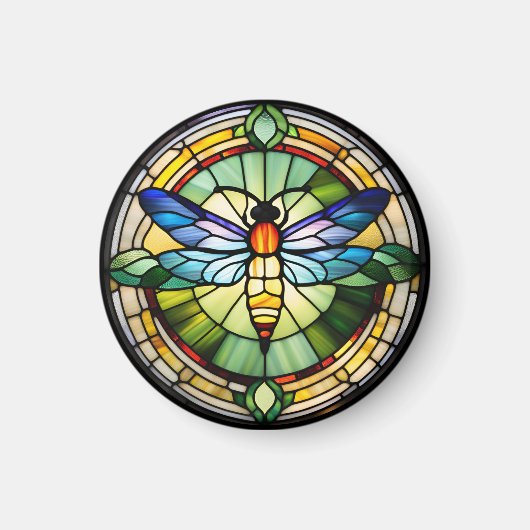 ステンドグラストンボ マグネット (正面)