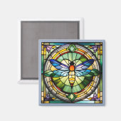 ステンドグラストンボ マグネット (正面/裏面)