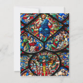 ステンドグラスハッピーイースターカード(編集可能文字) ノートカード (裏面)