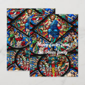 ステンドグラスハッピーイースターカード(編集可能文字) ノートカード (正面/裏面)