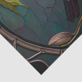 ステンドグラスハミングバードパターン春の花 薄葉紙 (詳細)