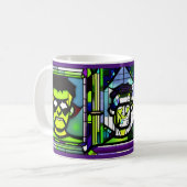 ステンドグラスハロウィーンフランケンシュタインマグ コーヒーマグカップ (正面左)