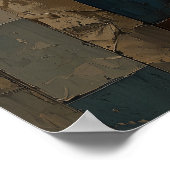 ステンドグラスハート付テディベアスタイル ポスター (角)