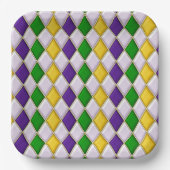 ステンドグラスハーレクイン ペーパープレート (正面)