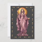 ステンドグラスバチェロレッテタロットカード 招待状 (裏面)