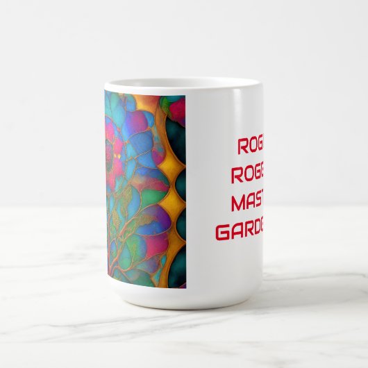 ステンドグラスバラデザイン コーヒーマグカップ (中央)