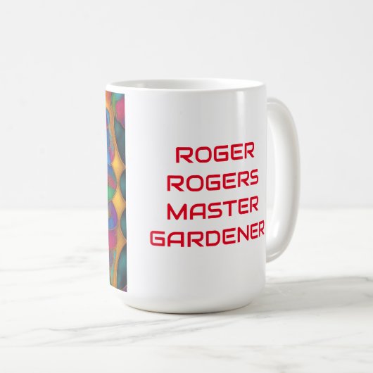 ステンドグラスバラデザイン コーヒーマグカップ (正面右)