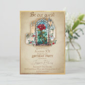 ステンドグラスバラ美しいとビーストキャッスル 招待状 (スタンド正面)