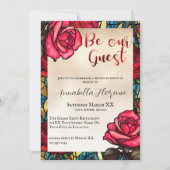 ステンドグラスバラ美しいと獣 招待状 (正面)