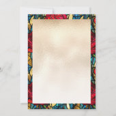 ステンドグラスバラ美しいと獣 招待状 (裏面)