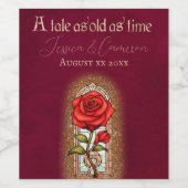 ステンドグラスバラ美しいと赤い獣 ワインラベル (シングルラベル)