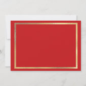 ステンドグラスバラ美しい及び獣テーマ 招待状 (裏面)