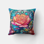 ステンドグラスバラ クッション (裏面)