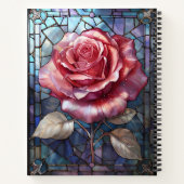 ステンドグラスバラ – ゴシックフローラ窓アート ノートブック (裏面)