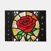 ステンドグラスバラ ドアマット (正面)