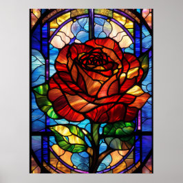 ステンドグラスバラ ポスター