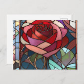 ステンドグラスバラ ポストカード (正面/裏面)