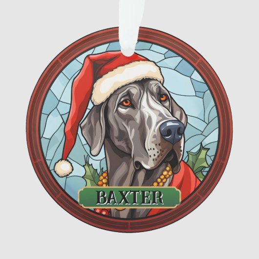 ステンドグラスパーソナライズされたグレート・ダンクリスマス オーナメント (正面)